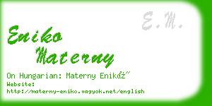 eniko materny business card